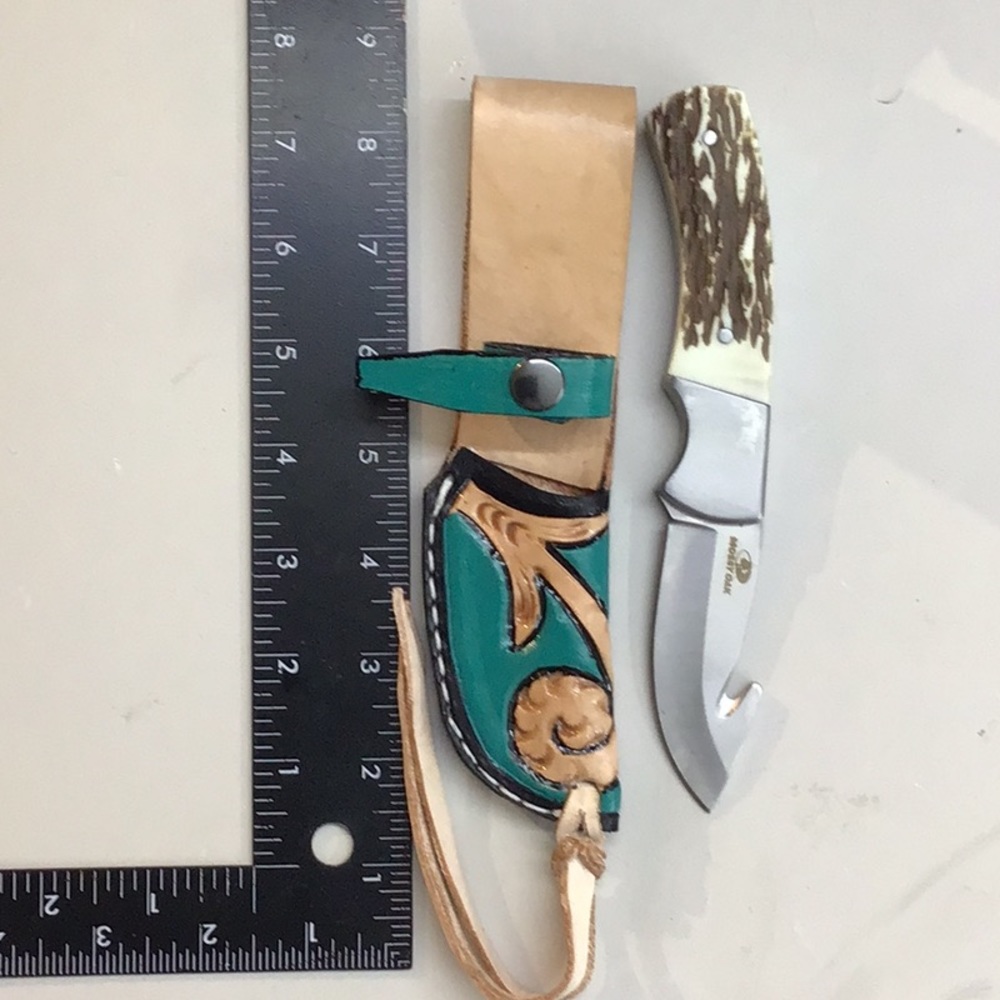 Funda de cuero y navaja - Picture 2 of 2
